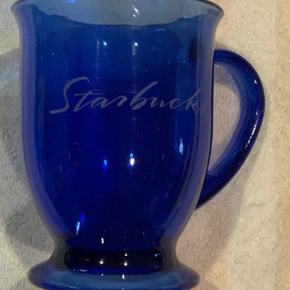 Starbucks blue glass coffee mug - Picture 2 of 7